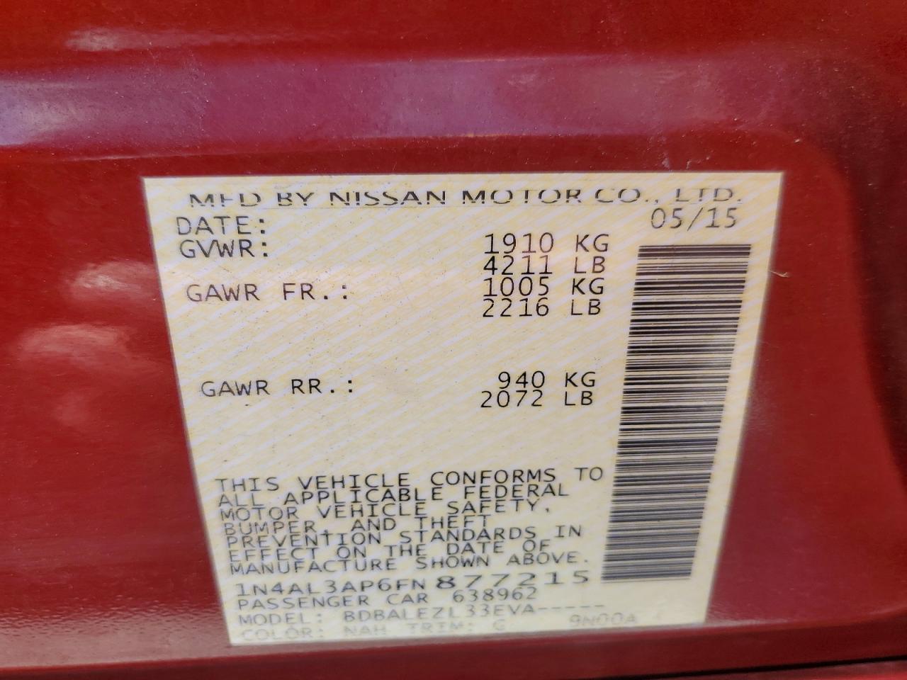 Nissan Altima 2.5 S