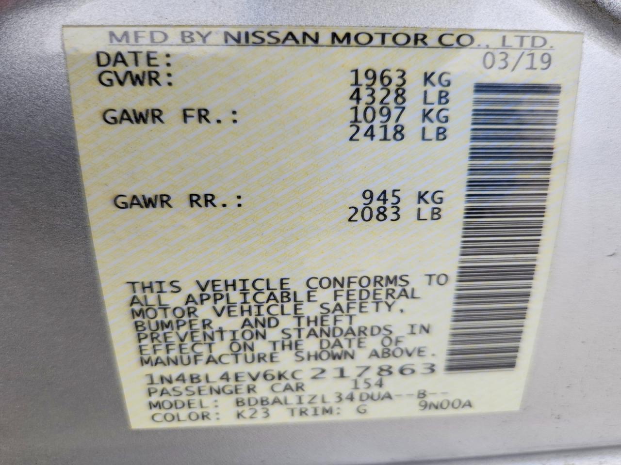 Nissan Altima Sl