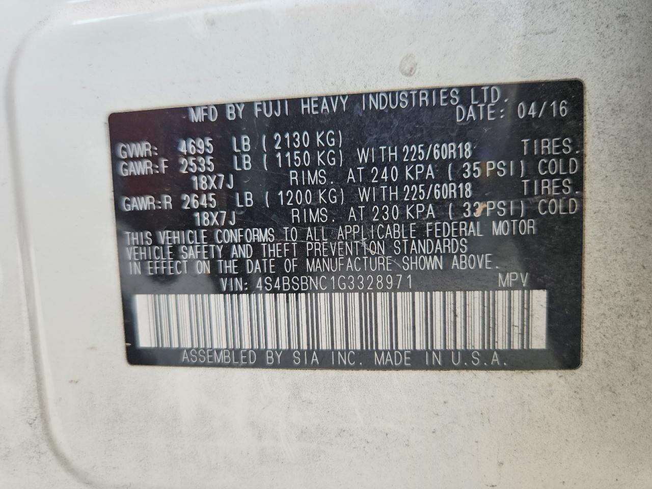 Subaru Outback 2.5i Limited