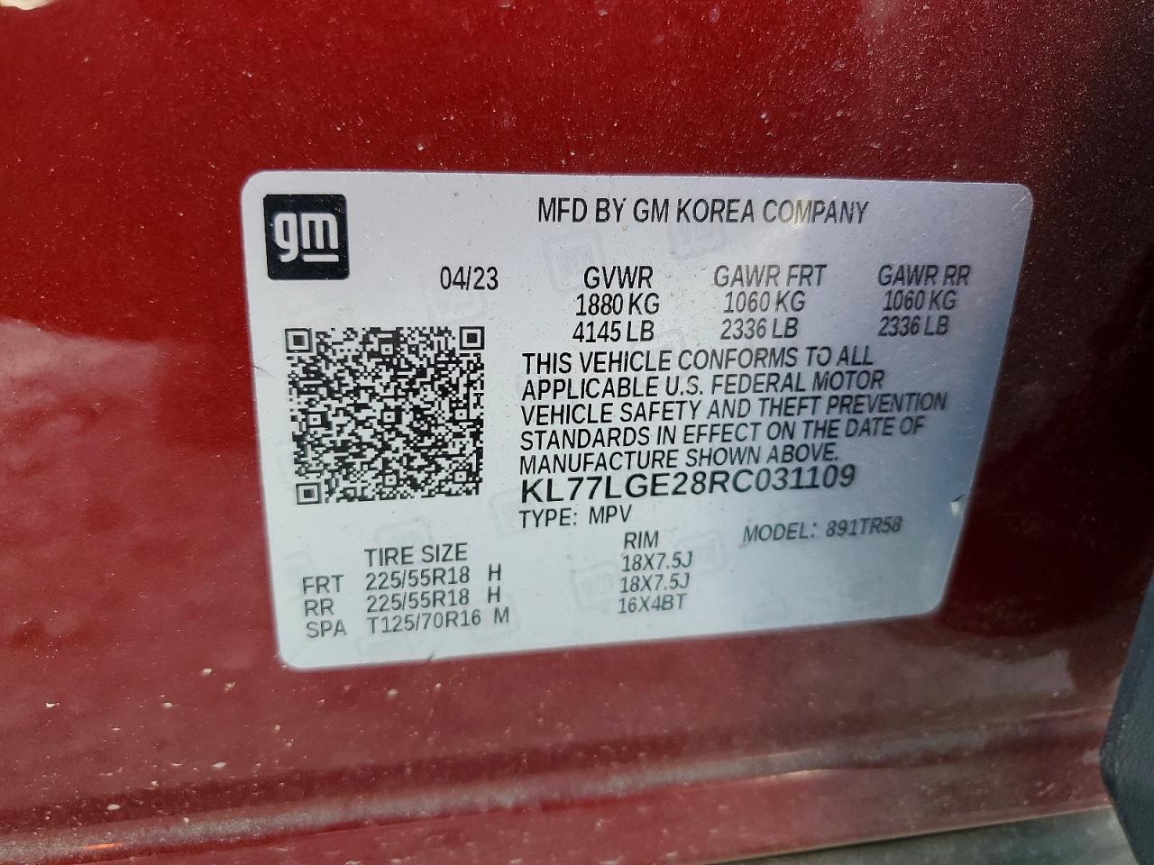 Chevrolet Trax 1rs
