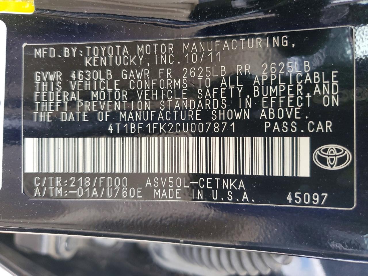 Toyota Camry Le