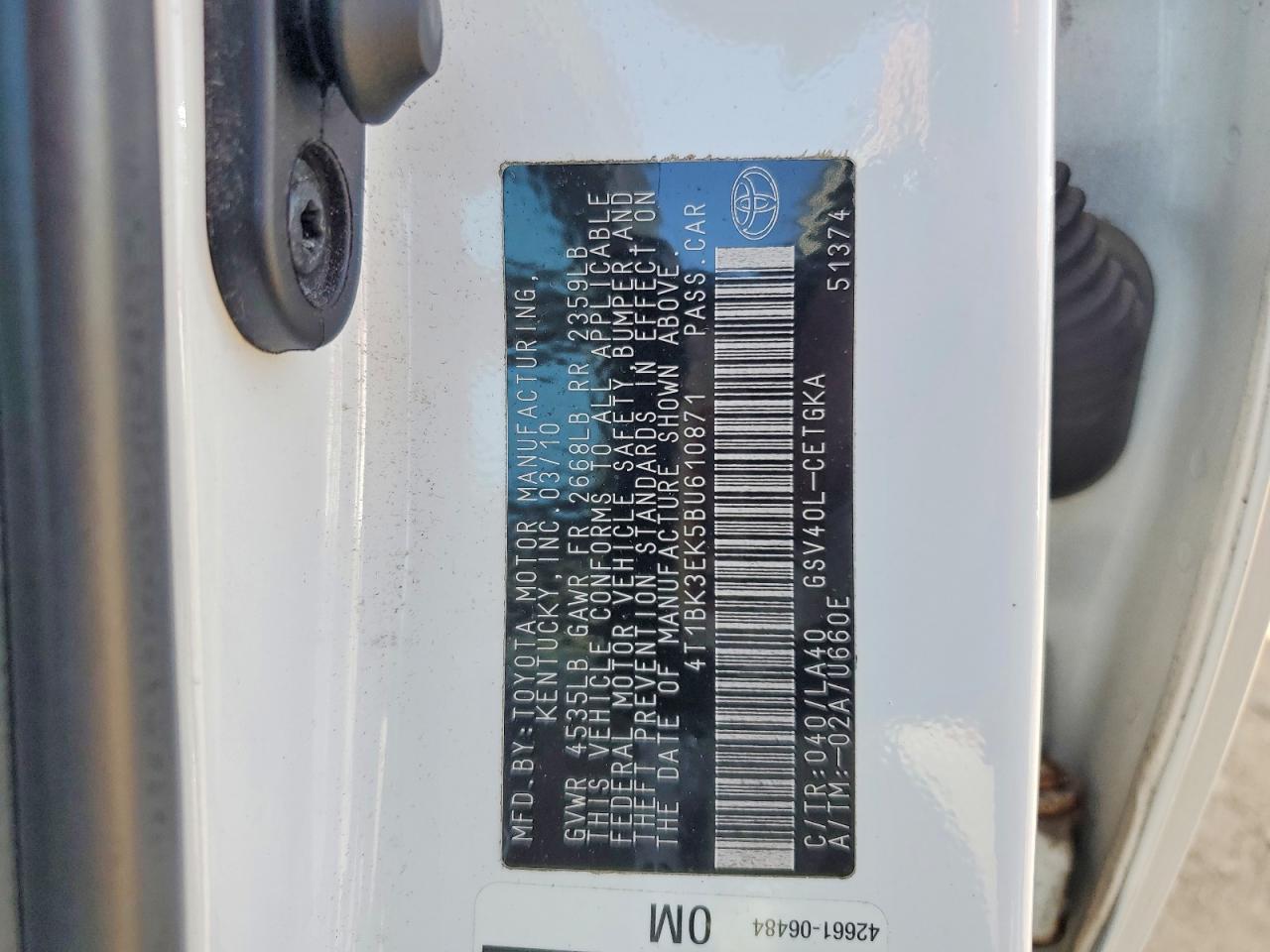 Toyota Camry Xle V6
