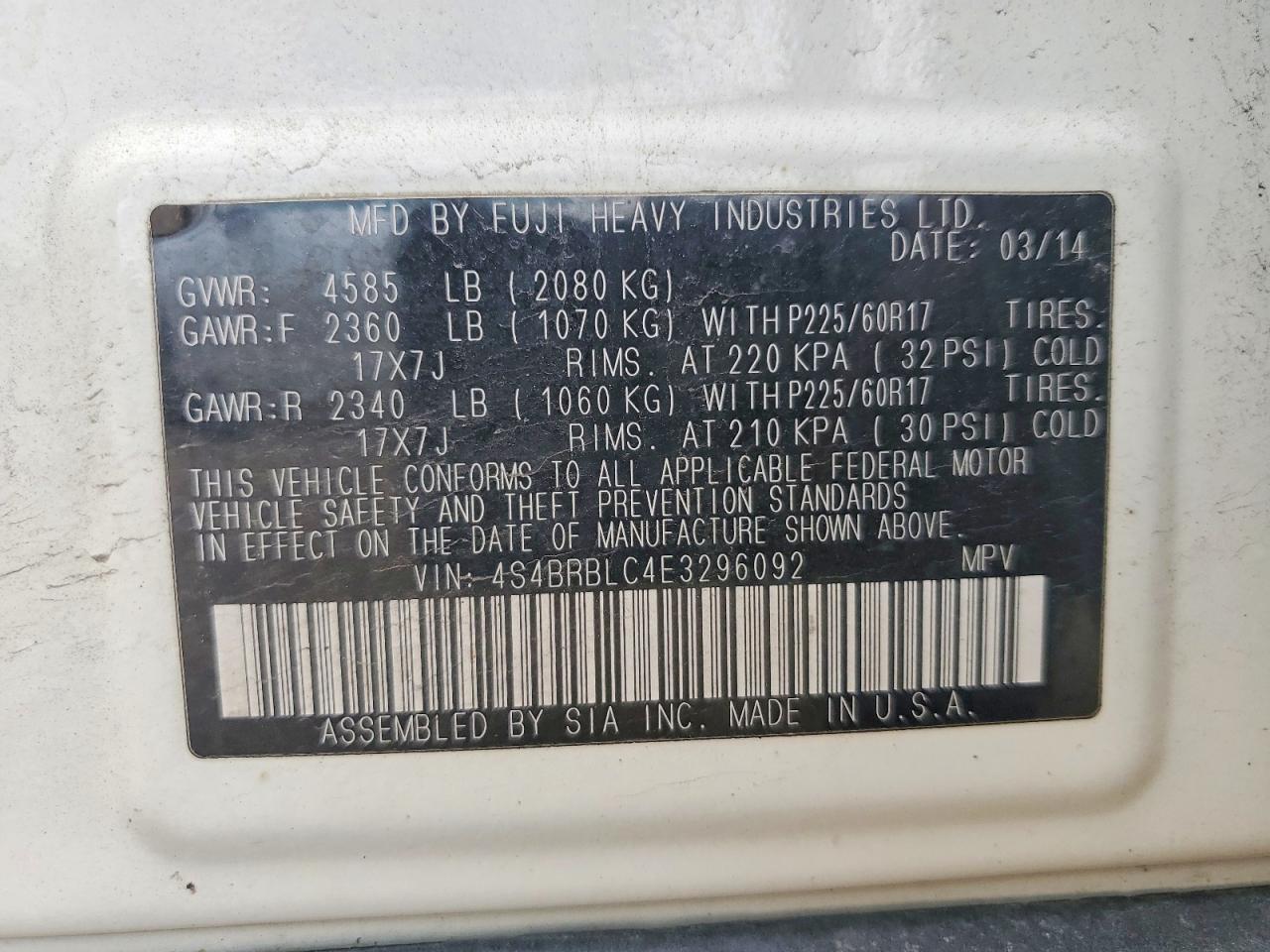 Subaru Outback 2.5i Limited
