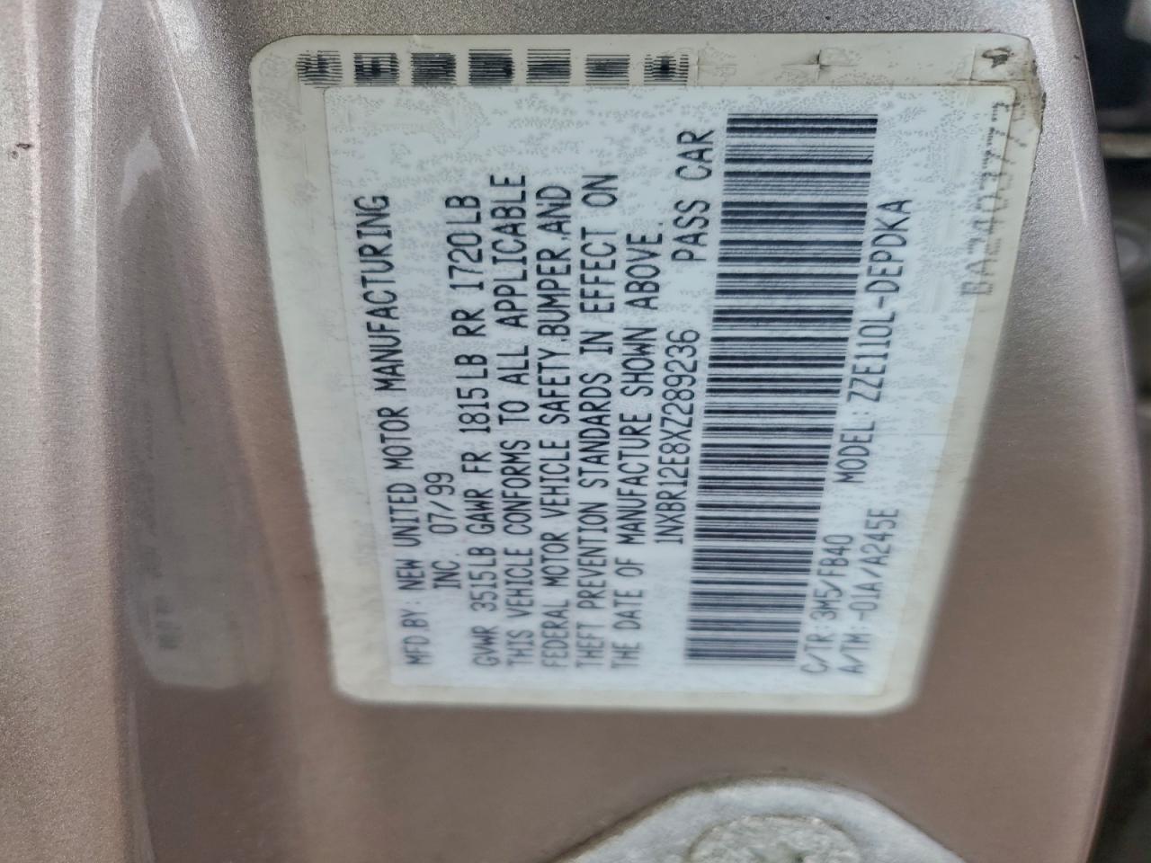 Toyota Corolla Ve