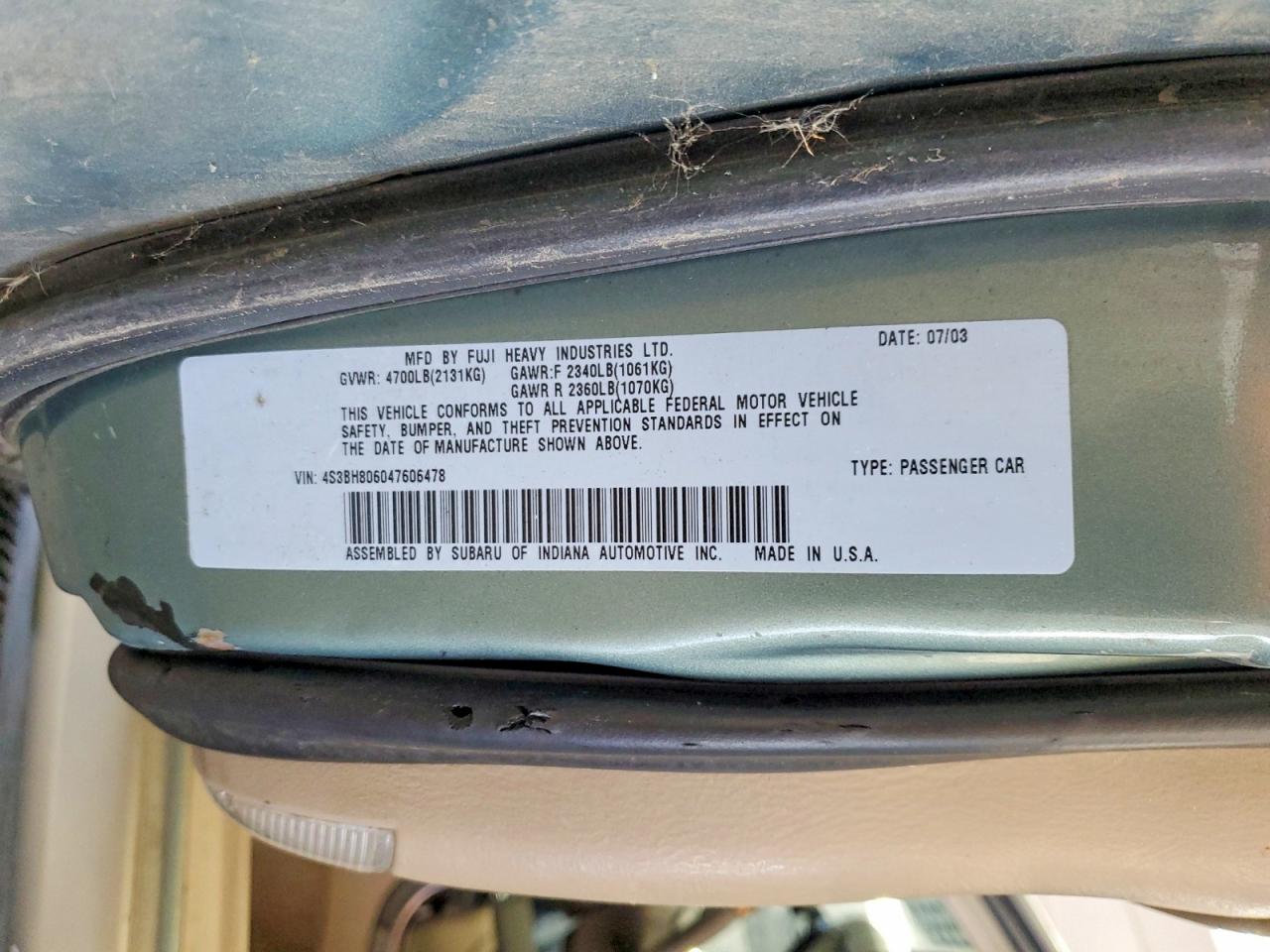 Subaru Legacy Outback H6 3.0 Ll Bean