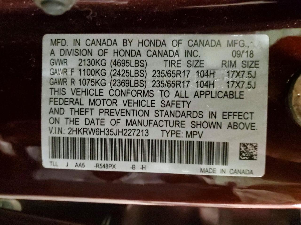 Honda Crv Lx