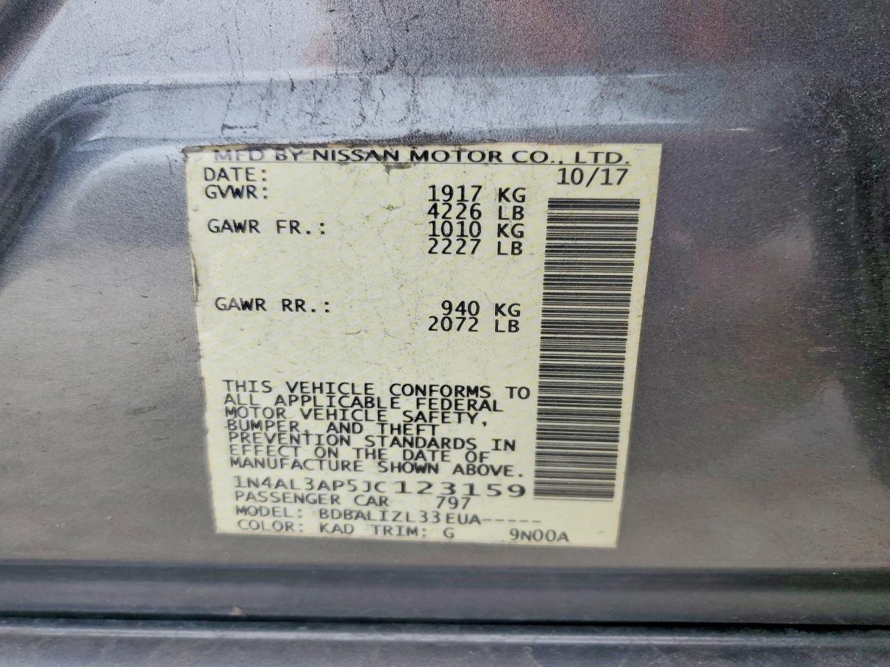 Nissan Altima 2.5 Sv