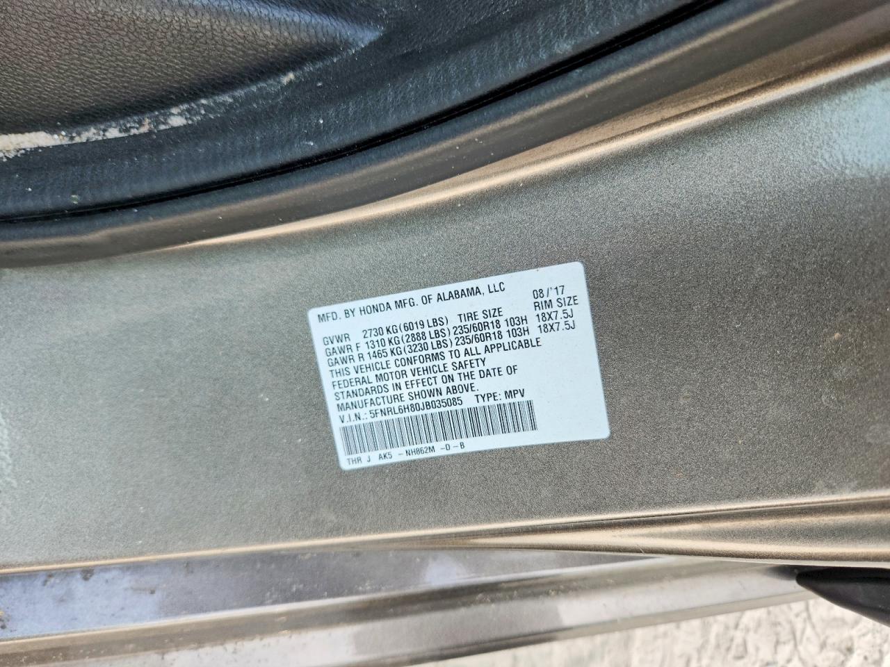 Honda Odyssey Touring