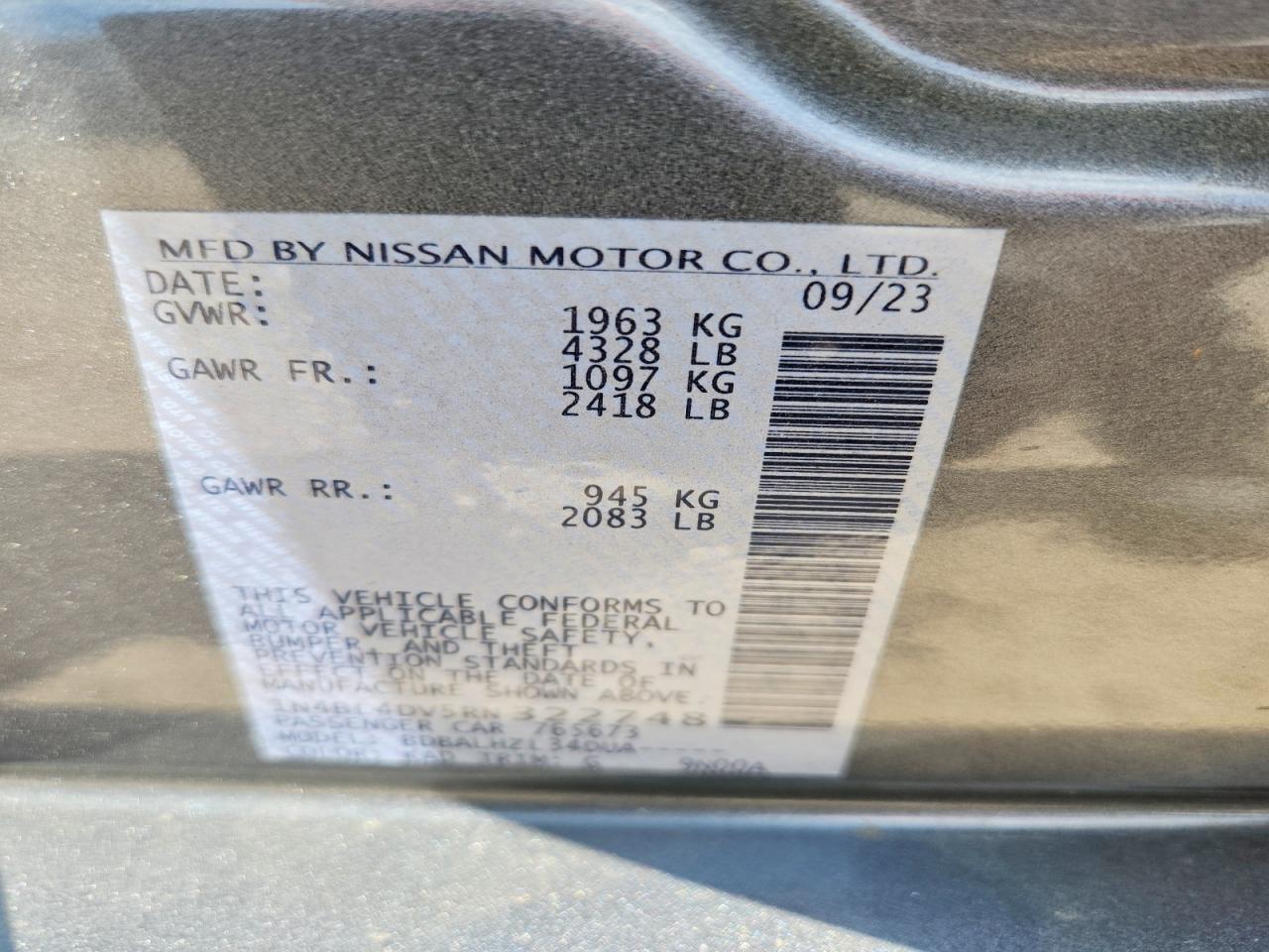 Nissan Altima 2.5 Sv