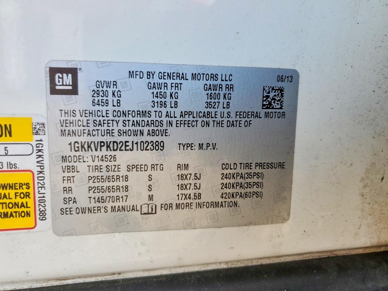 GMC Acadia Sle
