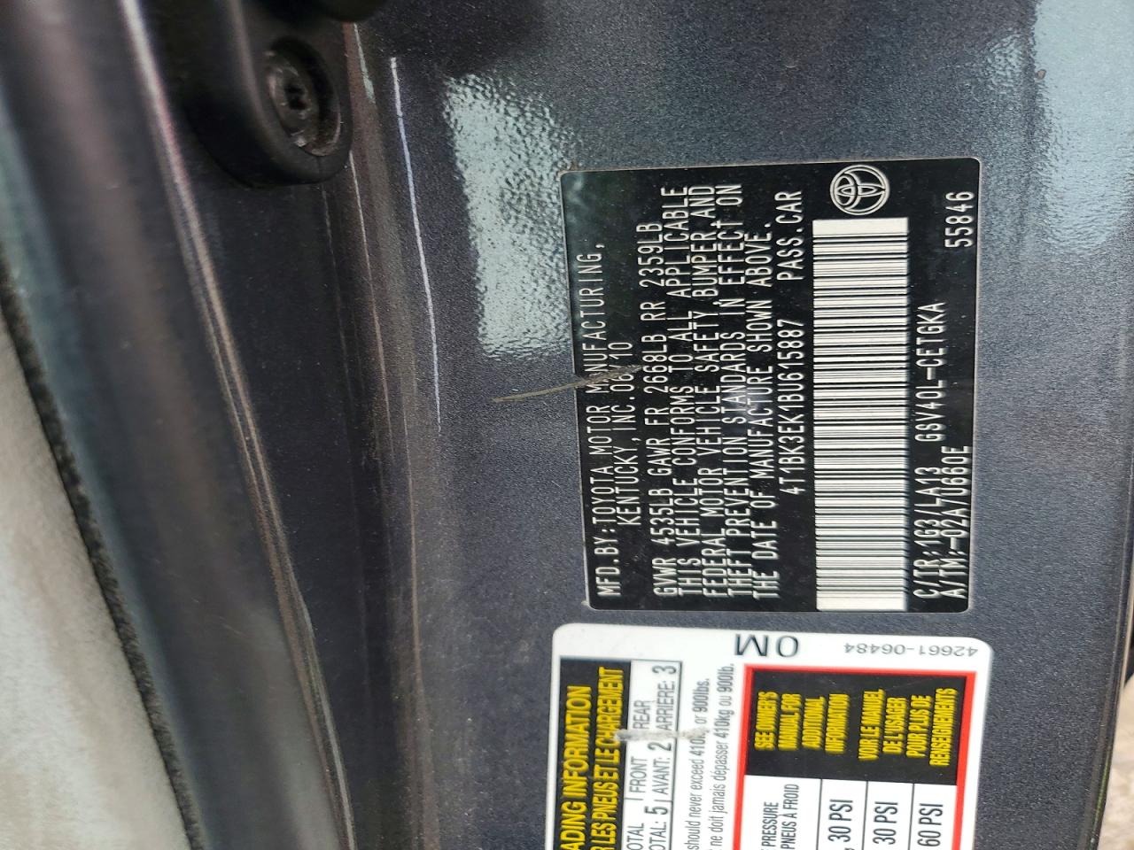 Toyota Camry Xle V6