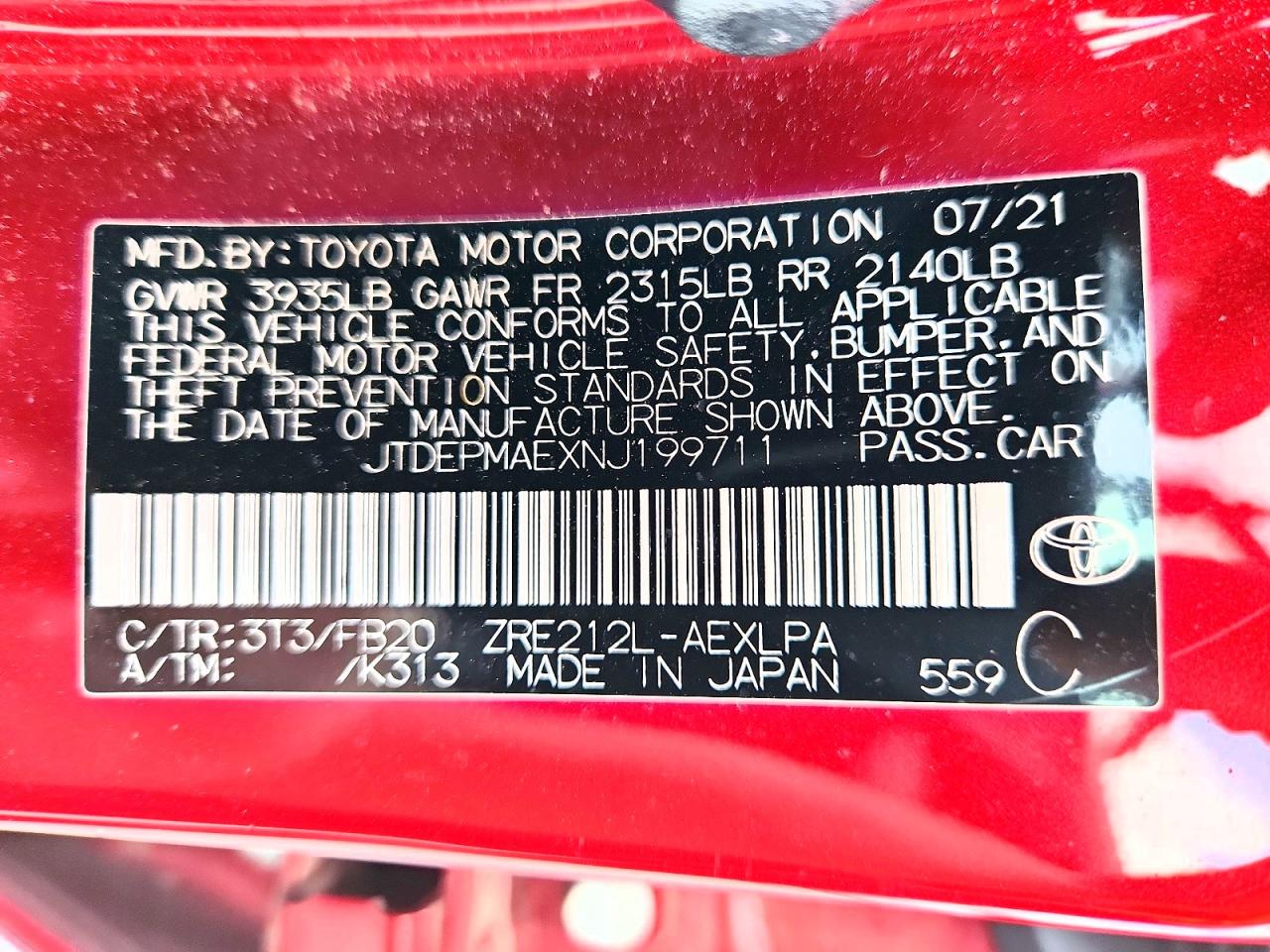 Toyota Corolla Le