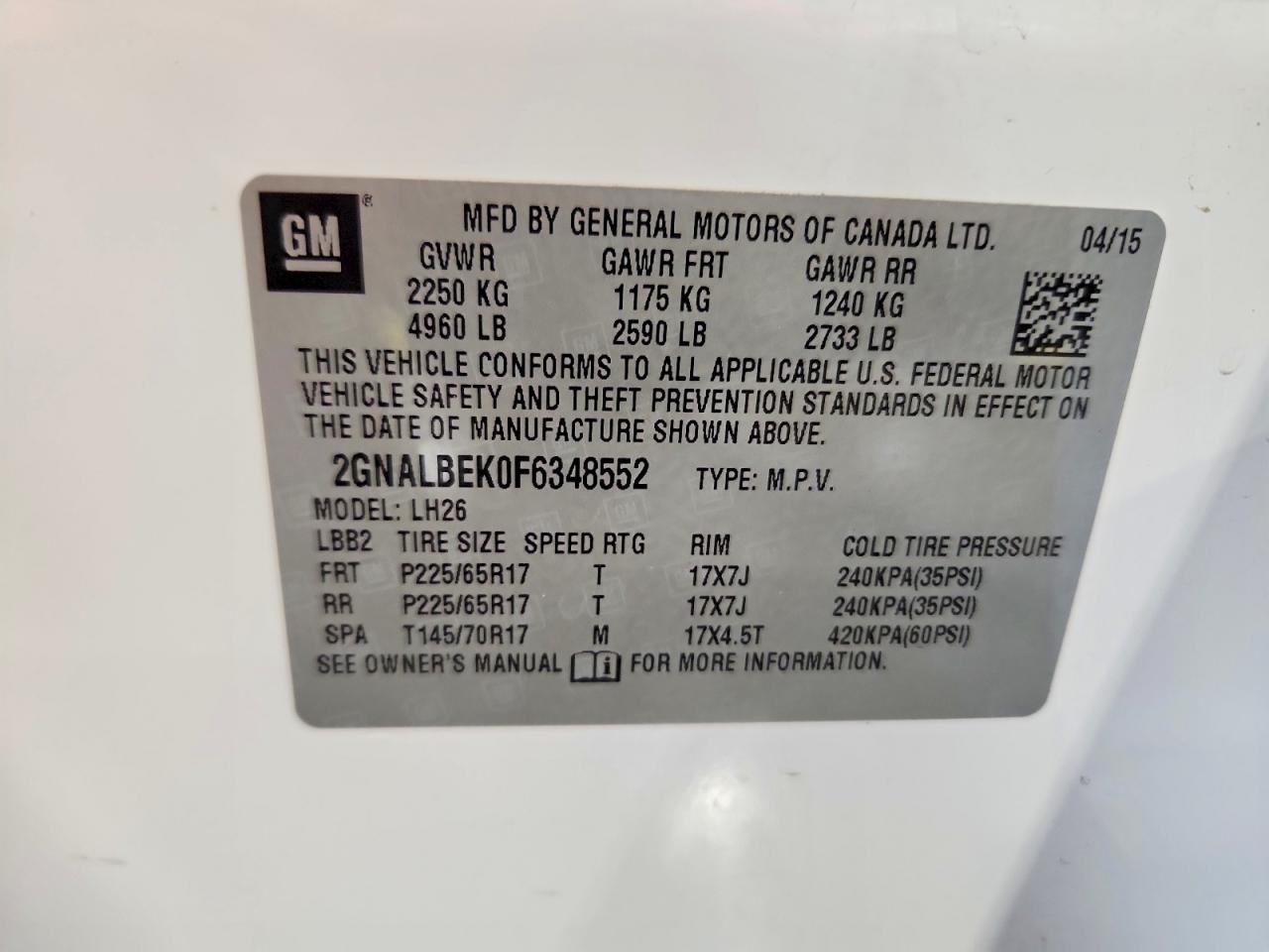 Chevrolet Equinox Lt