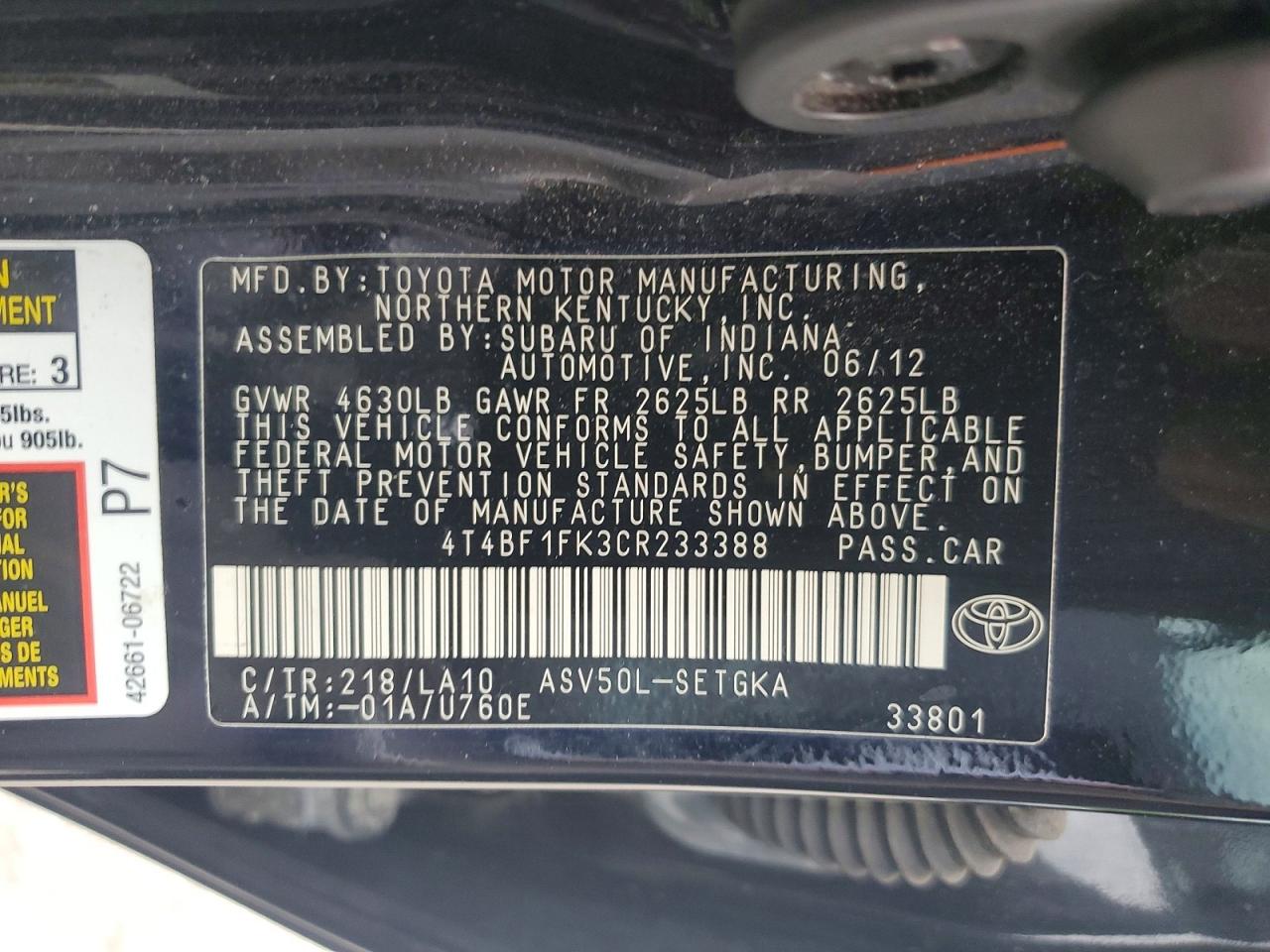 Toyota Camry Xle