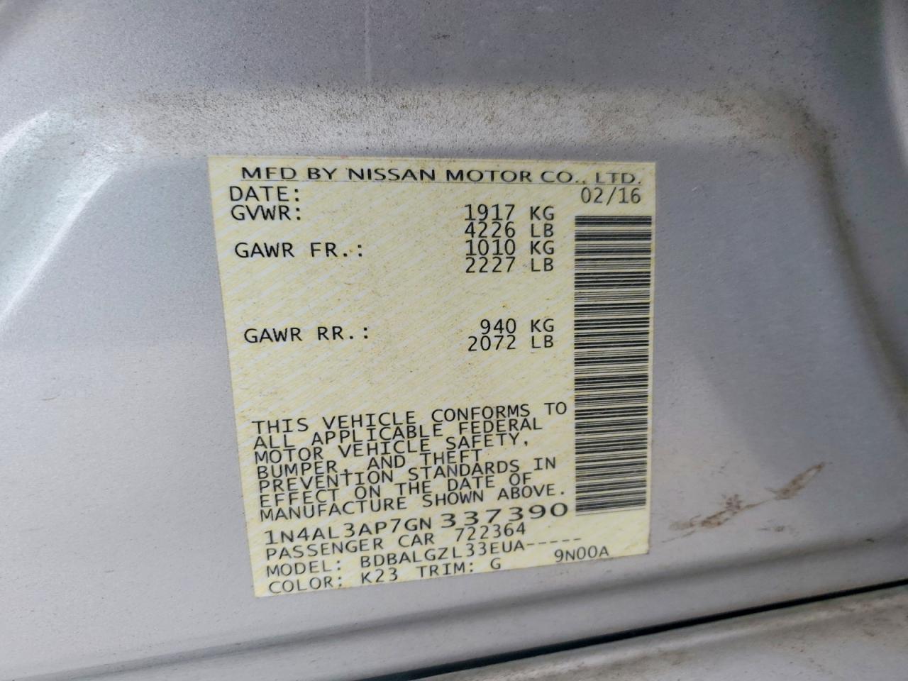 Nissan Altima 2.5 S