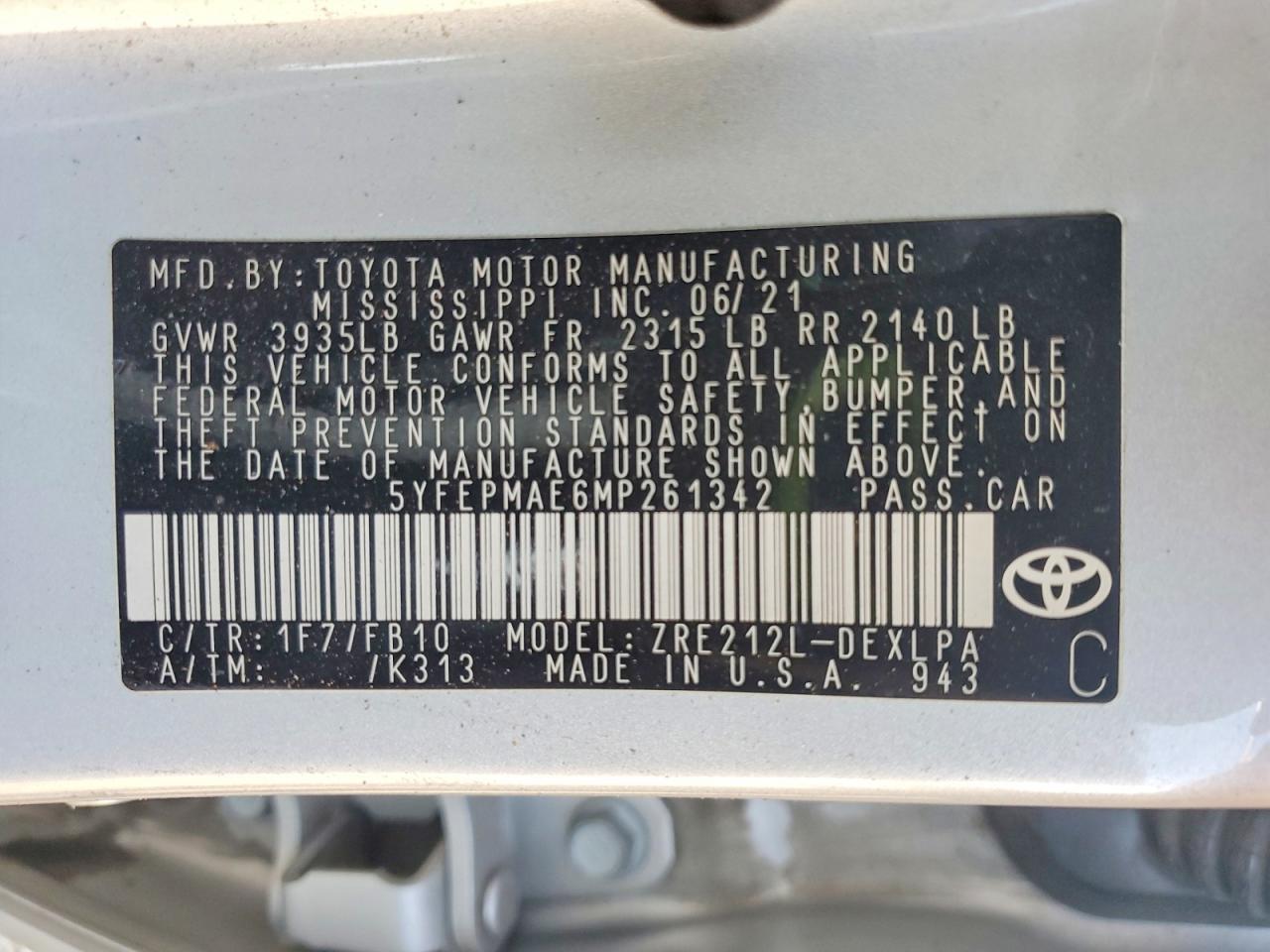 Toyota Corolla Le