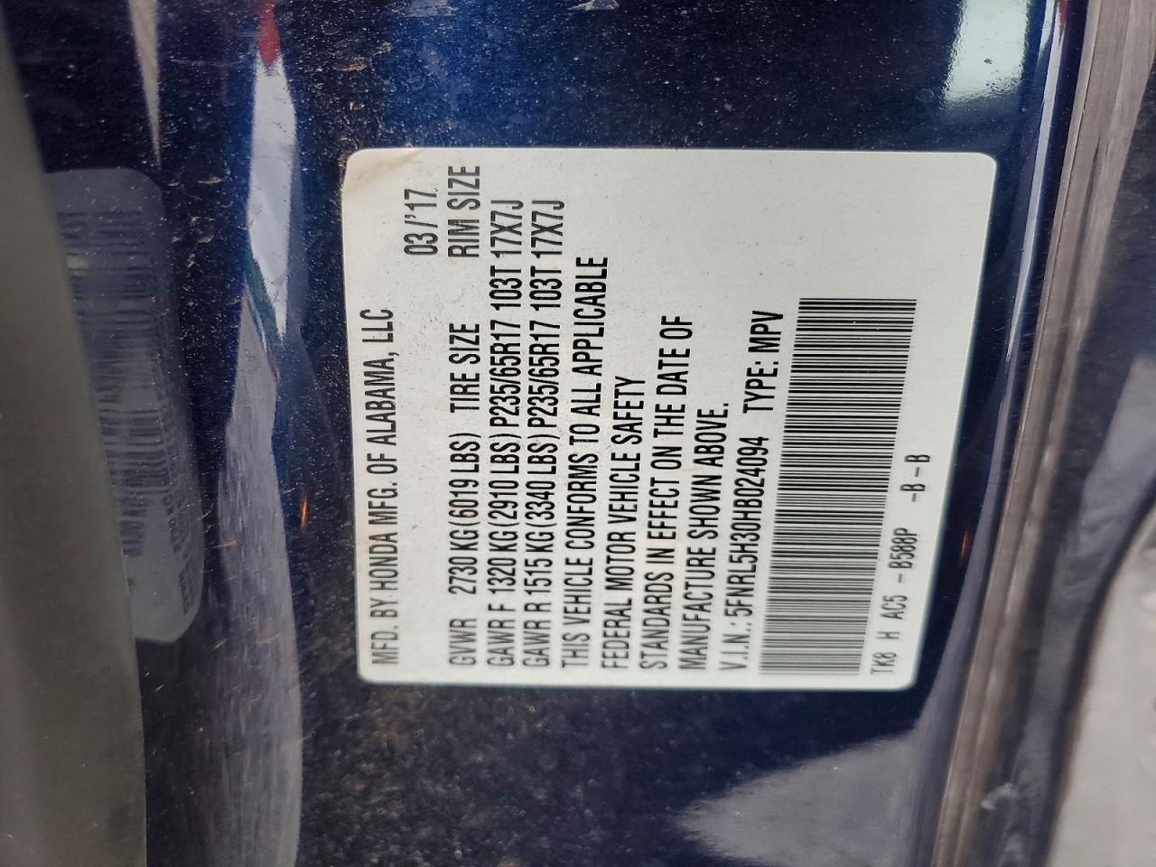 Honda Odyssey Se