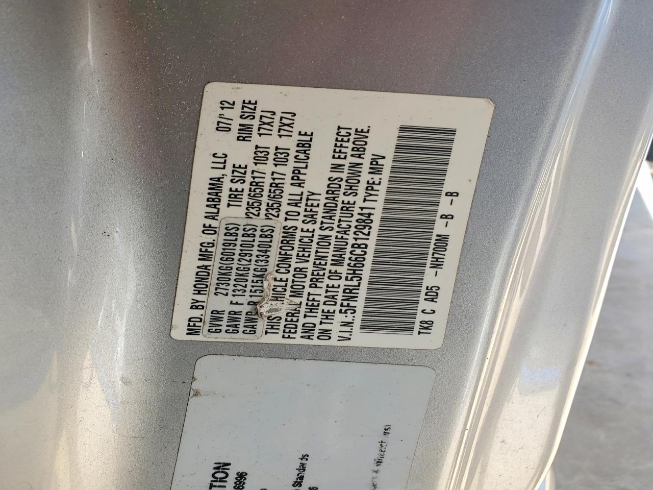 Honda Odyssey Exl