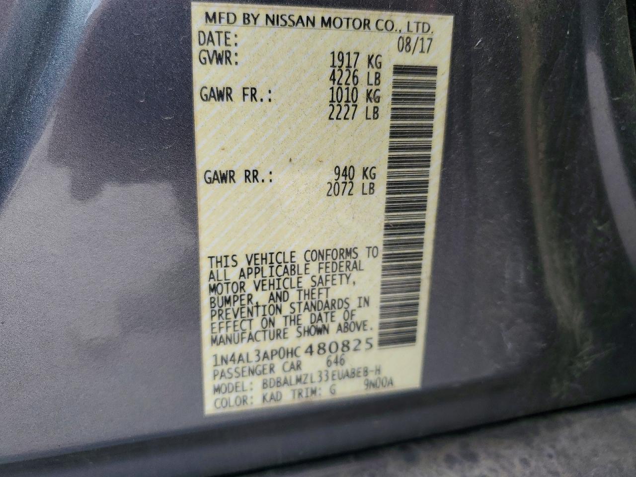 Nissan Altima 2.5 Sv