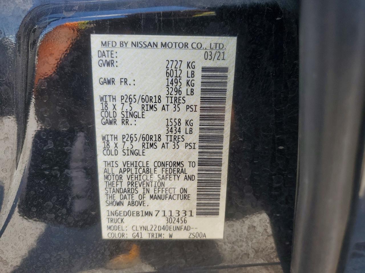 Nissan Frontier Sv