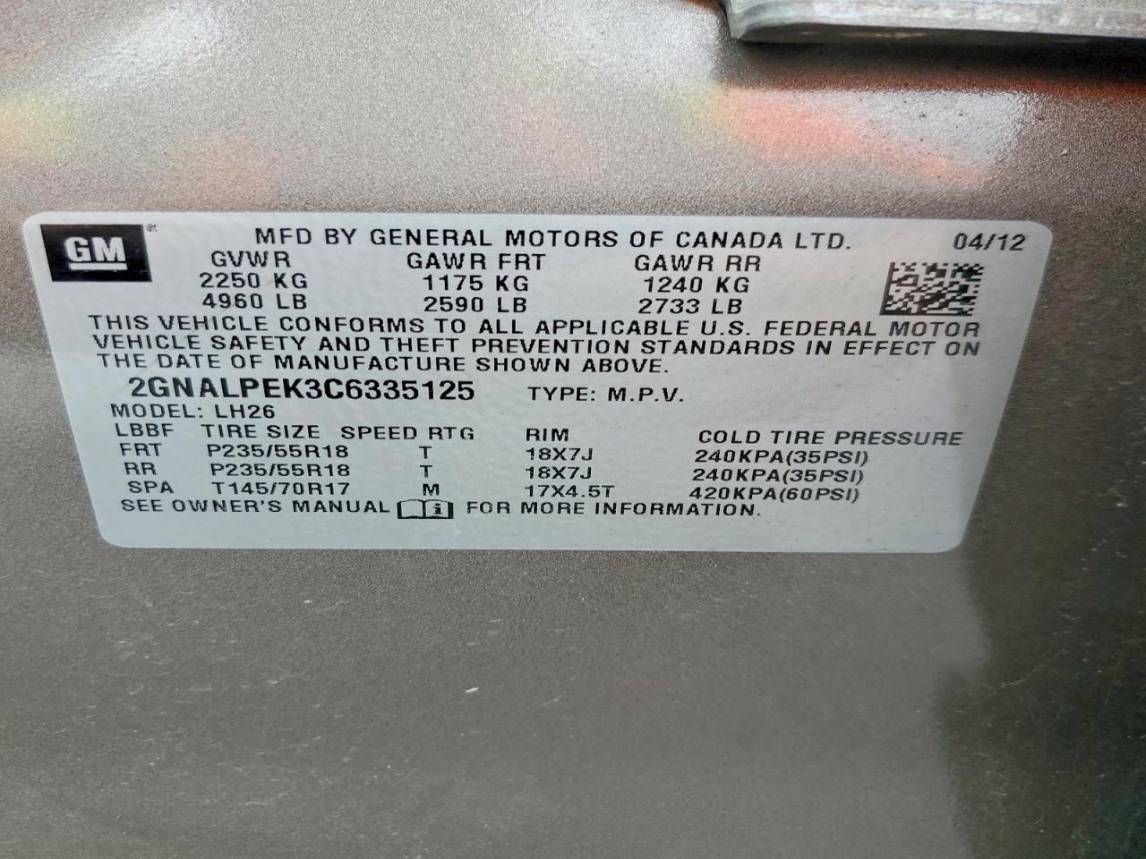 Chevrolet Equinox Lt