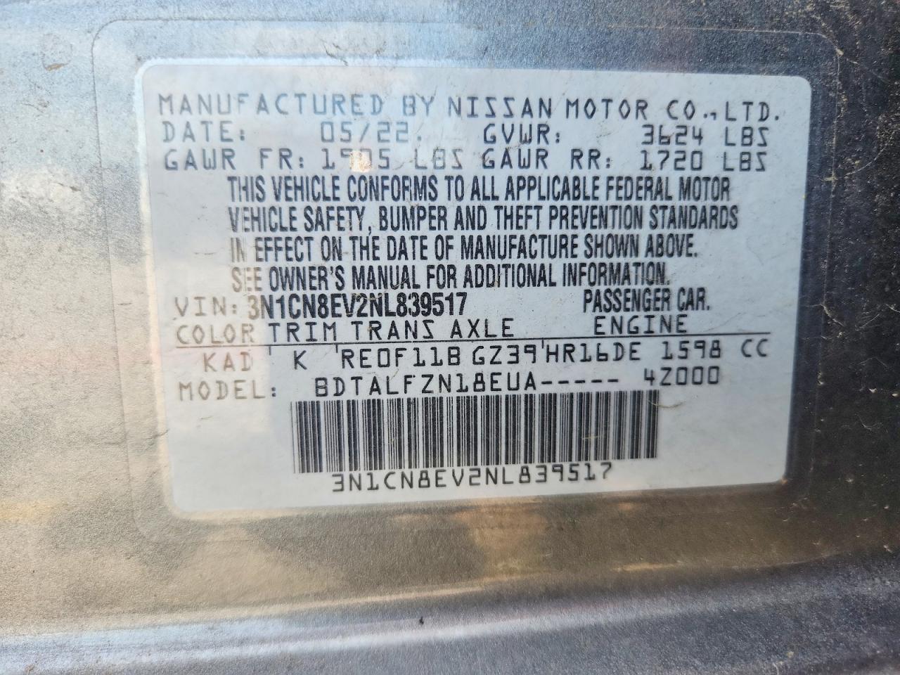 Nissan Versa Sv