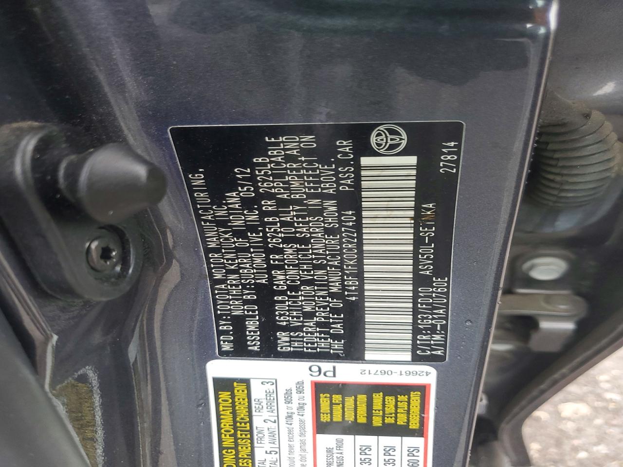 Toyota Camry Le