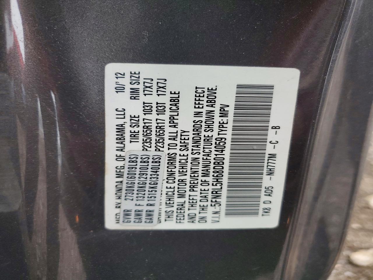 Honda Odyssey Exl