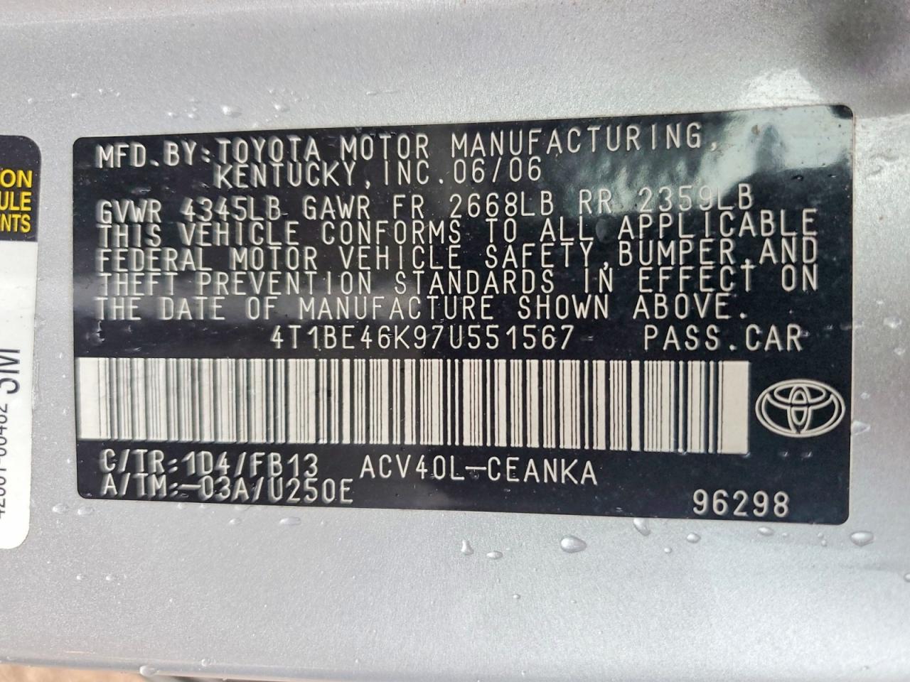 Toyota Camry Le