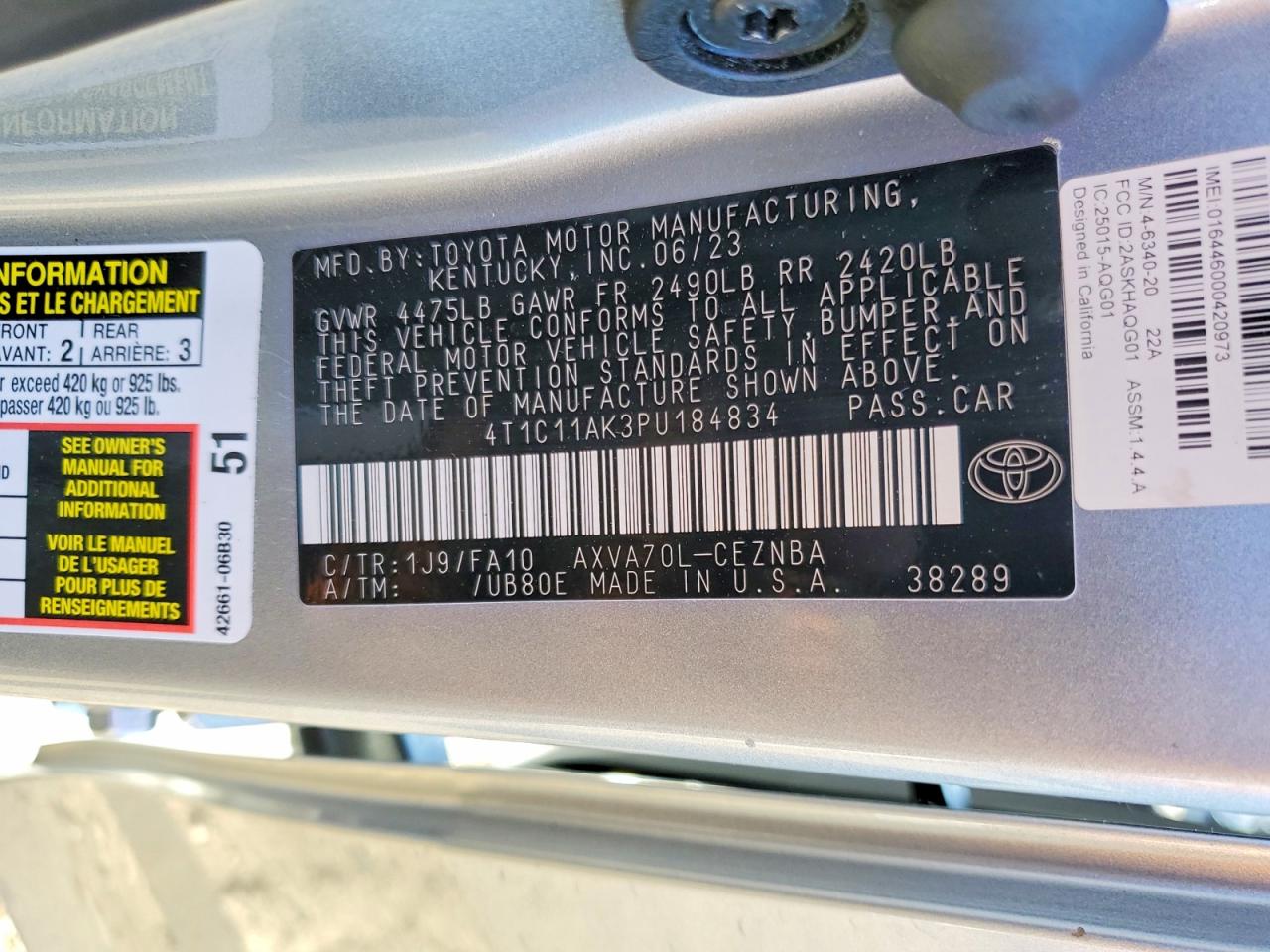 Toyota Camry Le