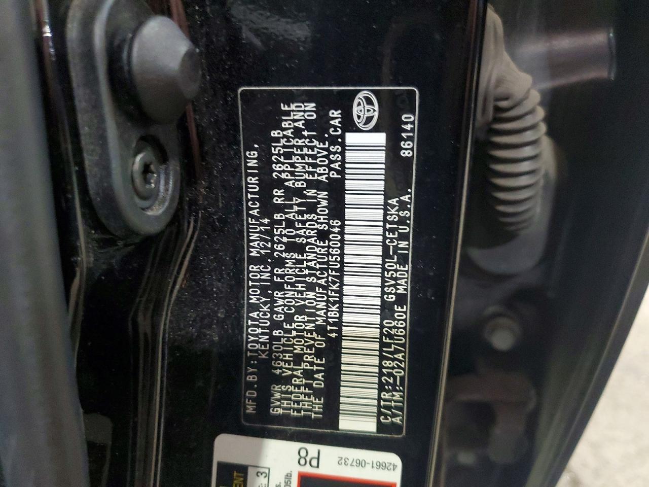 Toyota Camry Xse V6