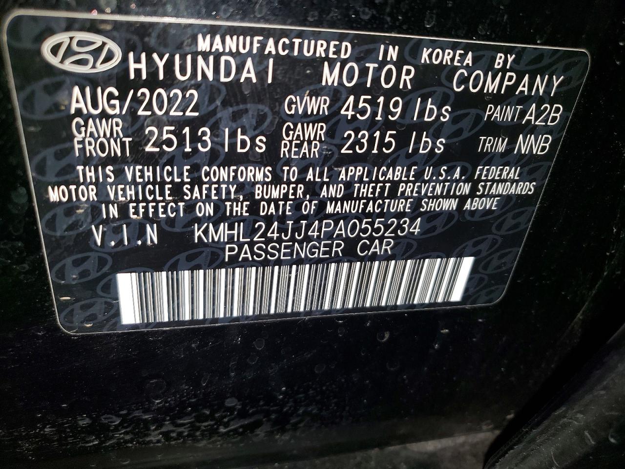Hyundai SONATA Blue