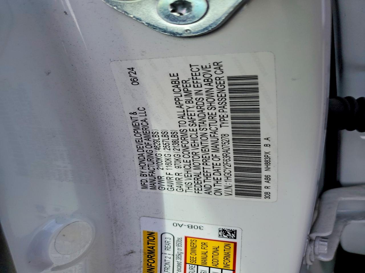 Honda Accord Hybrid Exl