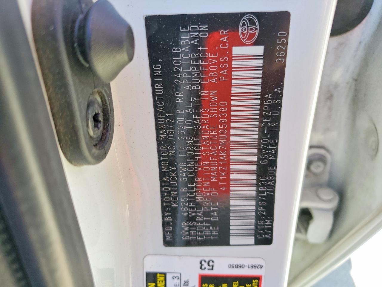 Toyota Camry Xse V6