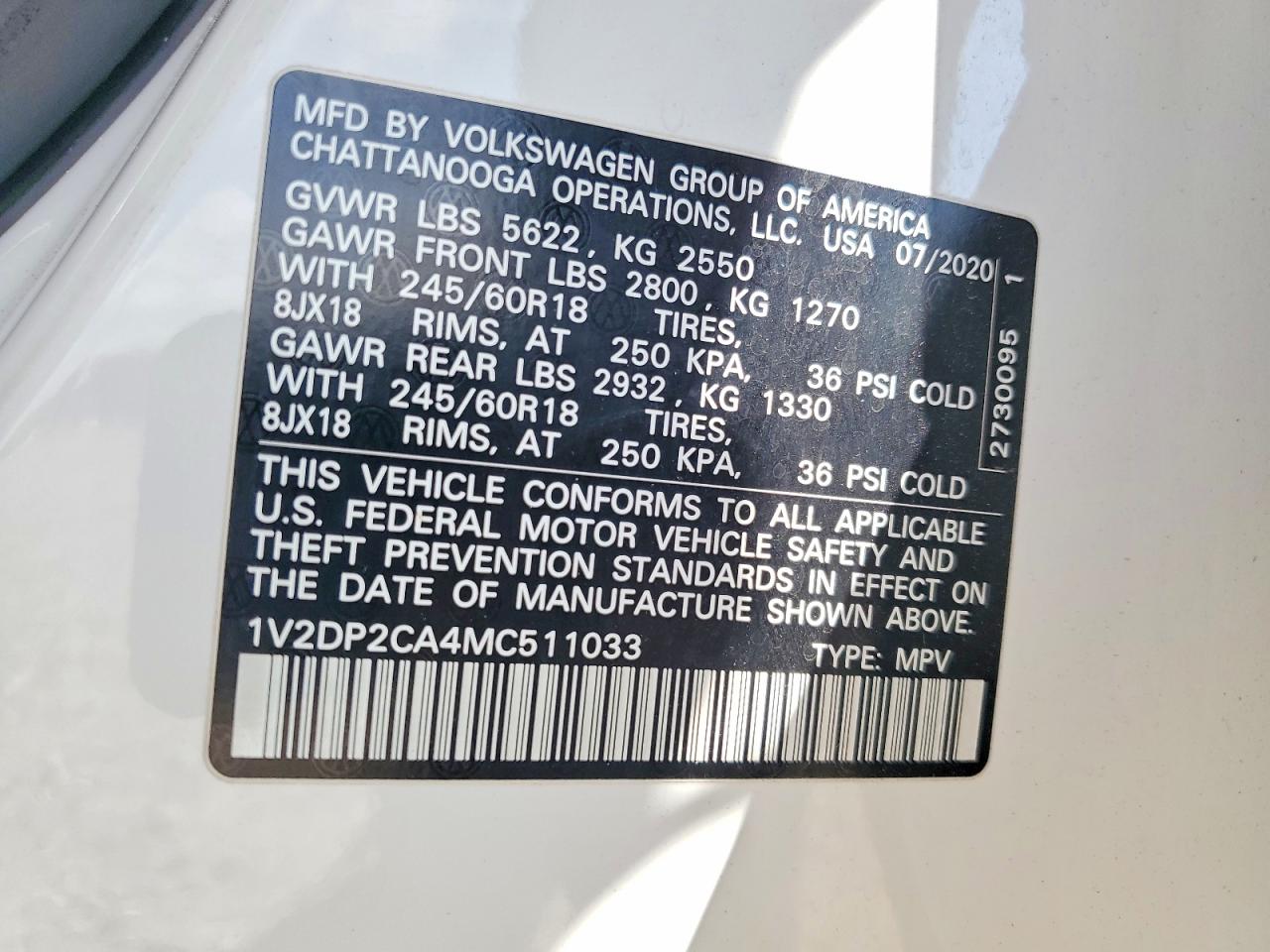 Volkswagen Atlas Se
