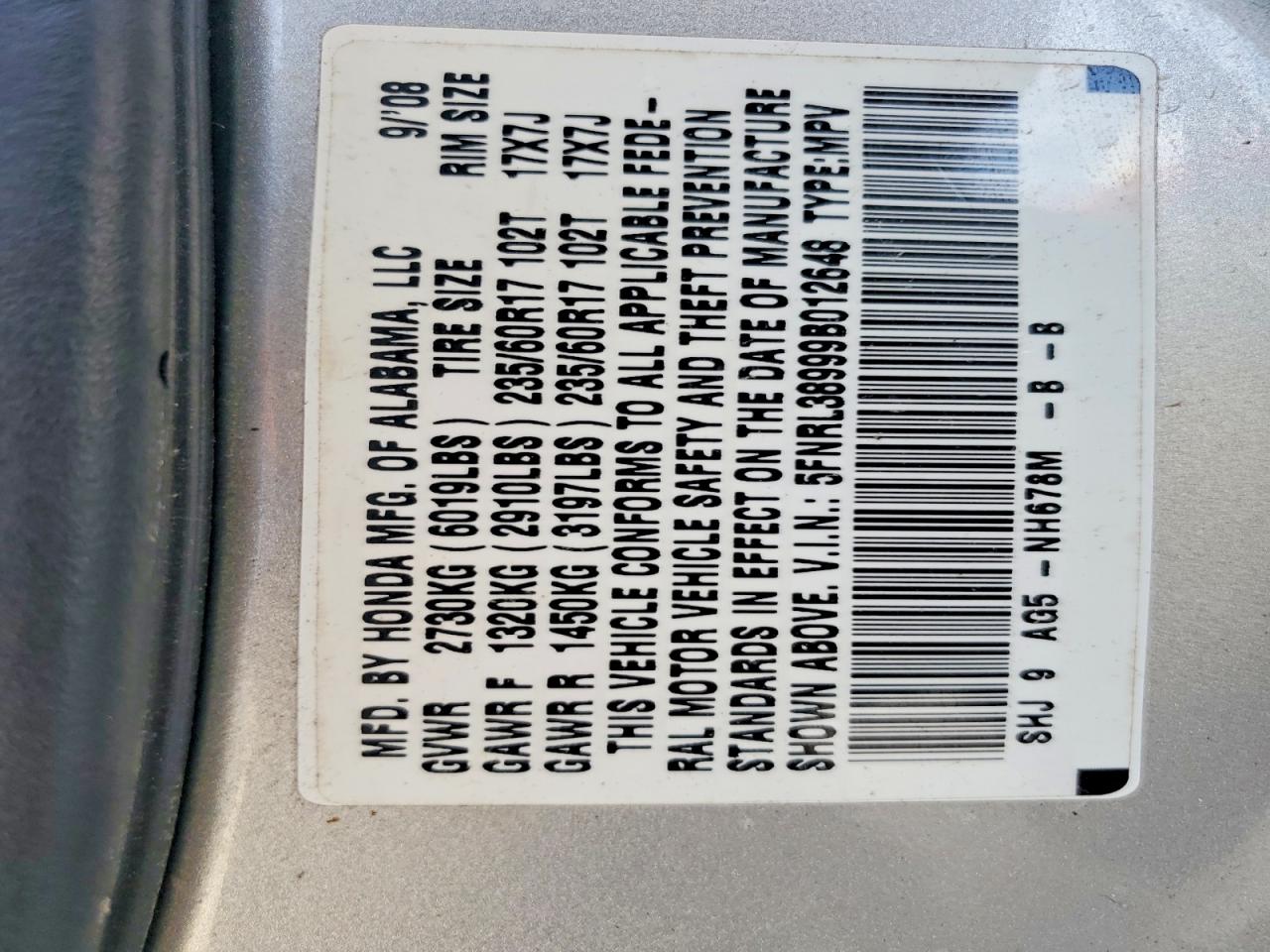 Honda Odyssey Touring