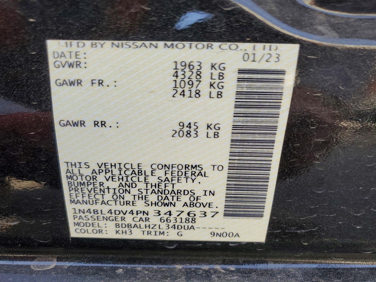 Nissan Altima 2.5 Sv