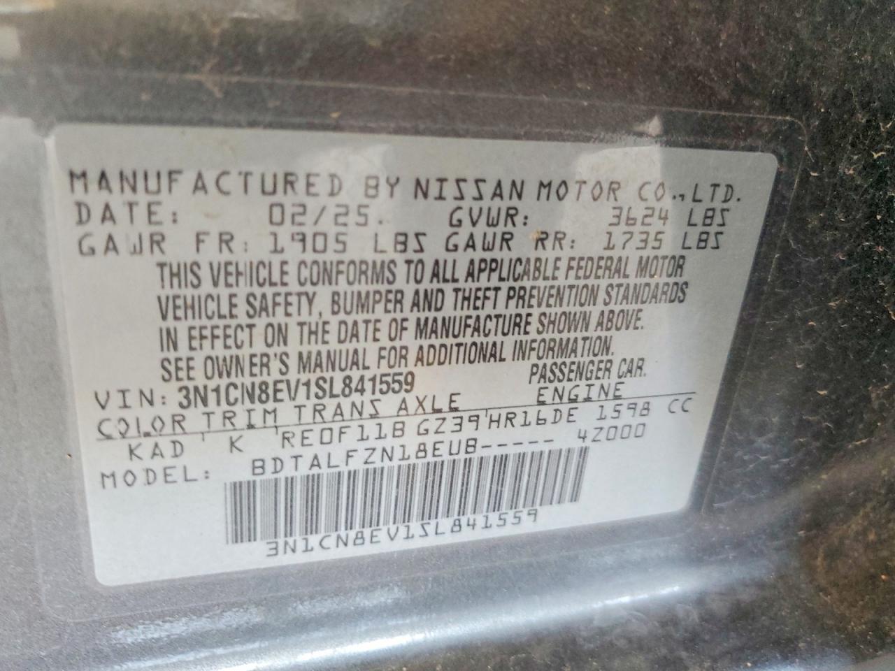Nissan Versa Sv