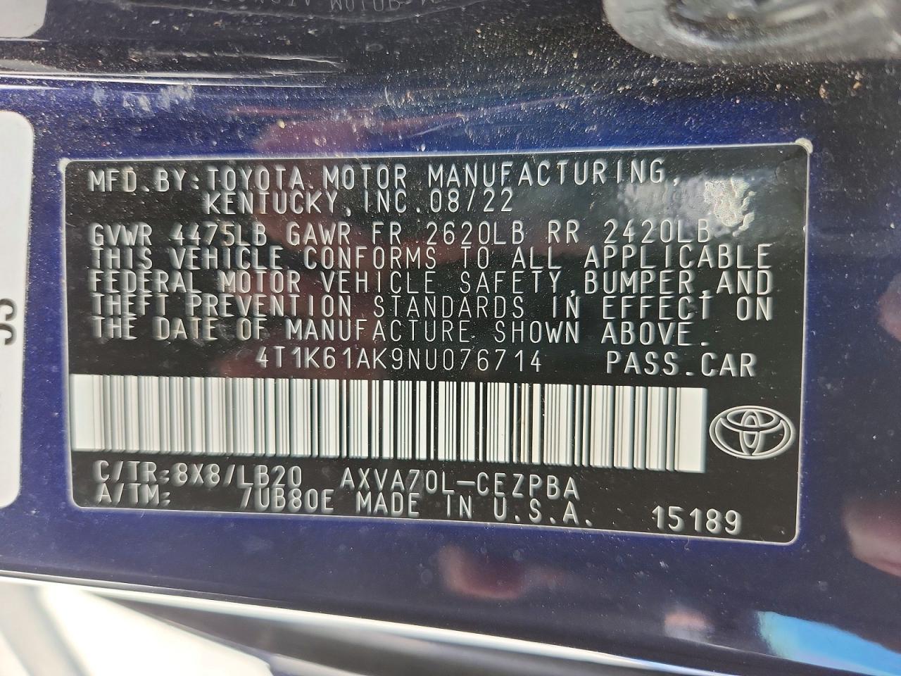 Toyota Camry Xse