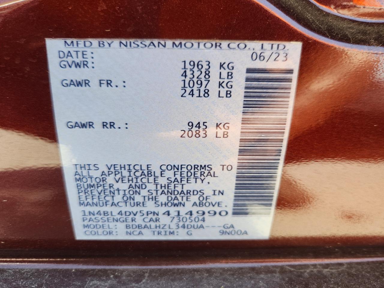 Nissan Altima Sv