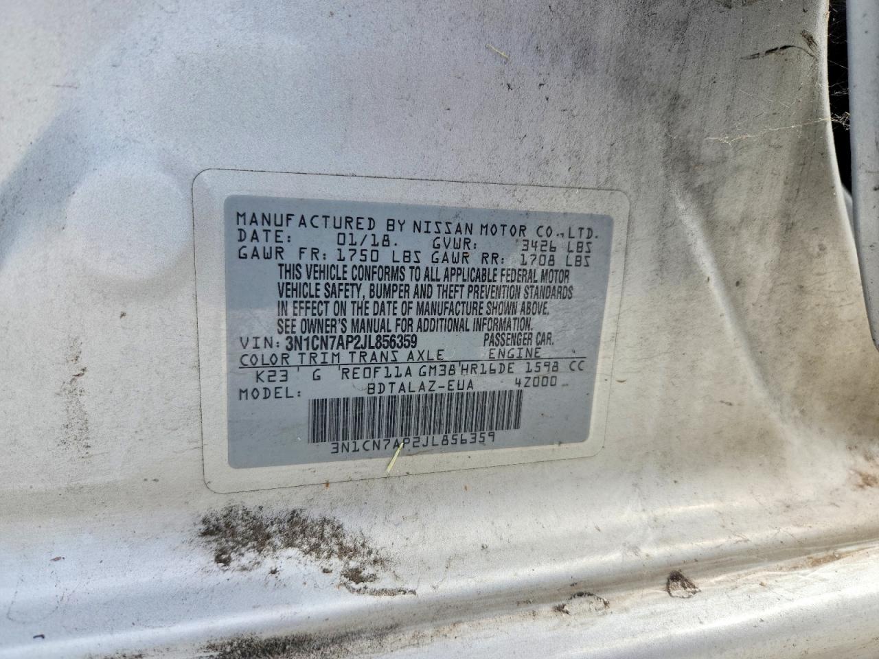 Nissan Versa S Plus