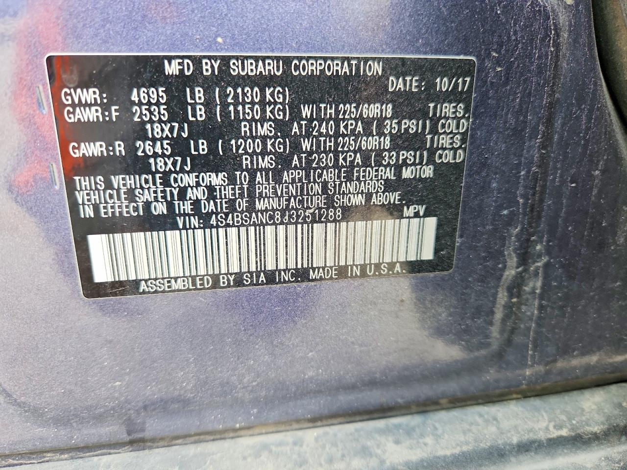 Subaru Outback 2.5i Limited