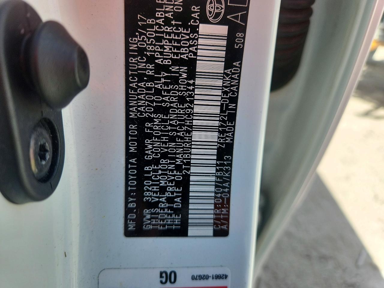 Toyota Corolla Le