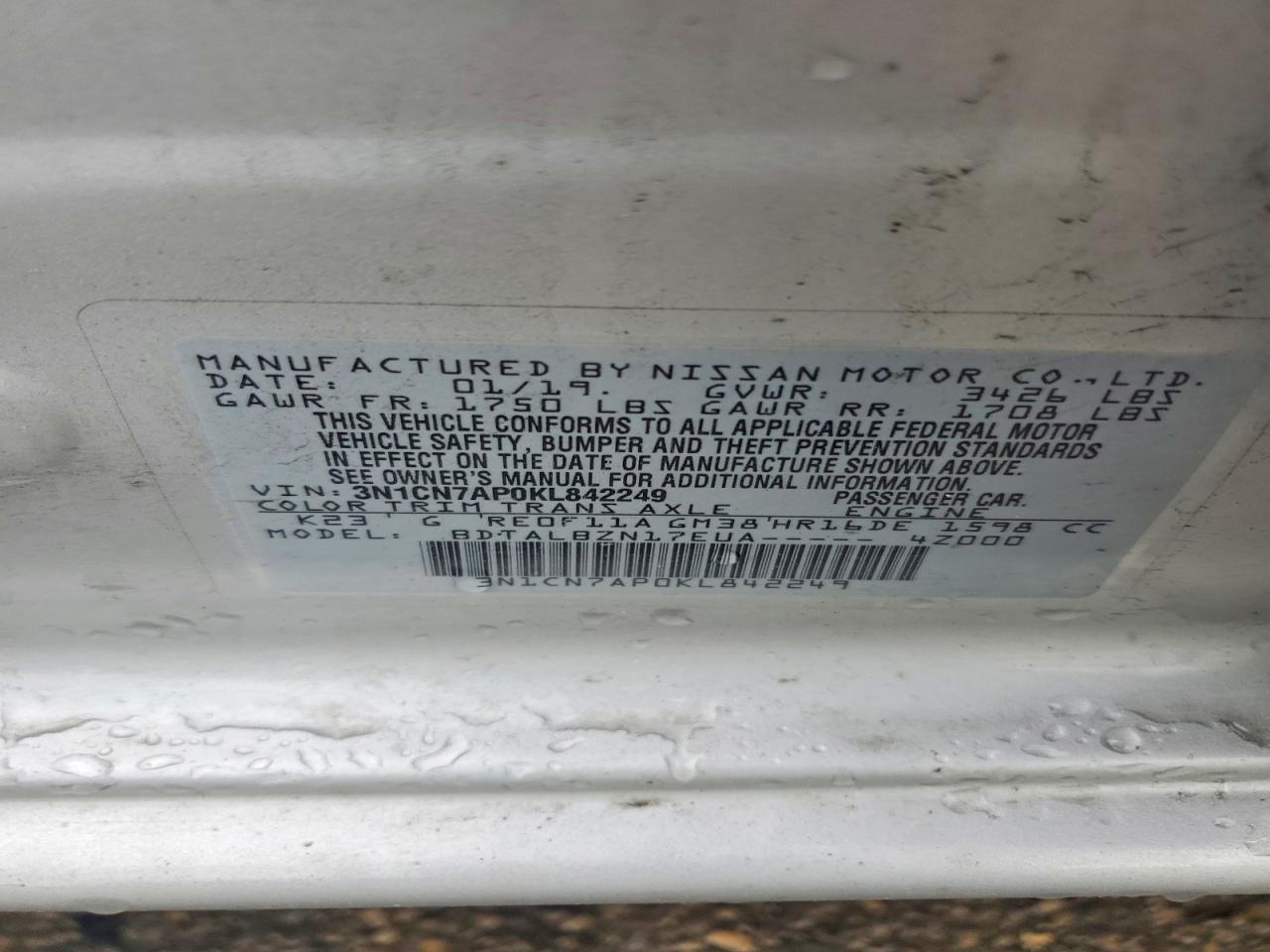 Nissan Versa Sv