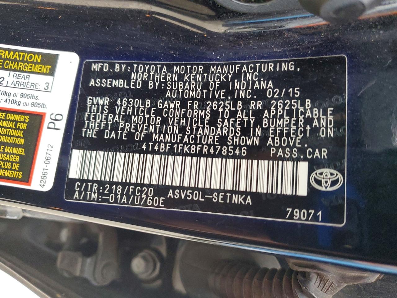 Toyota Camry Le