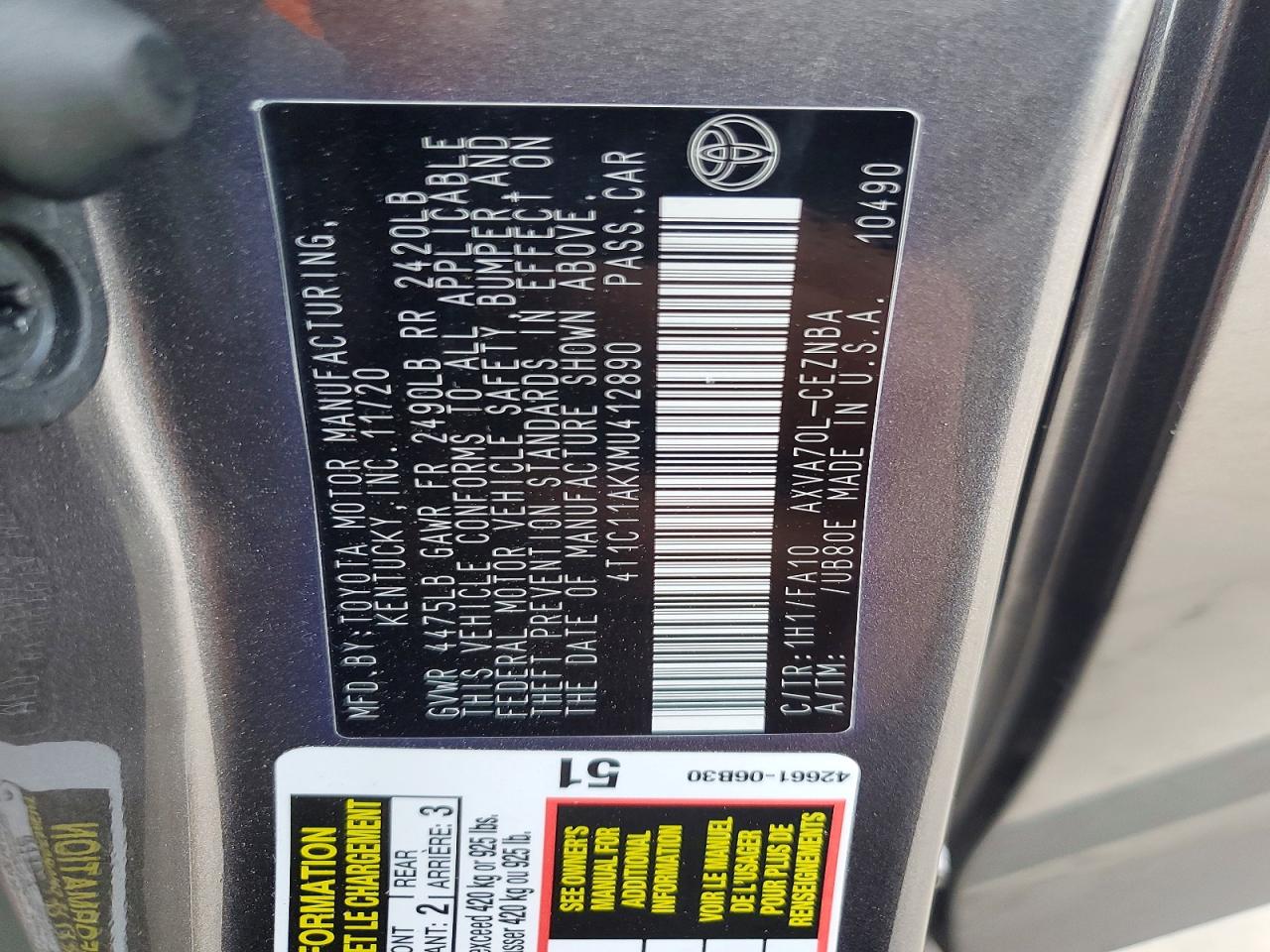 Toyota Camry Le