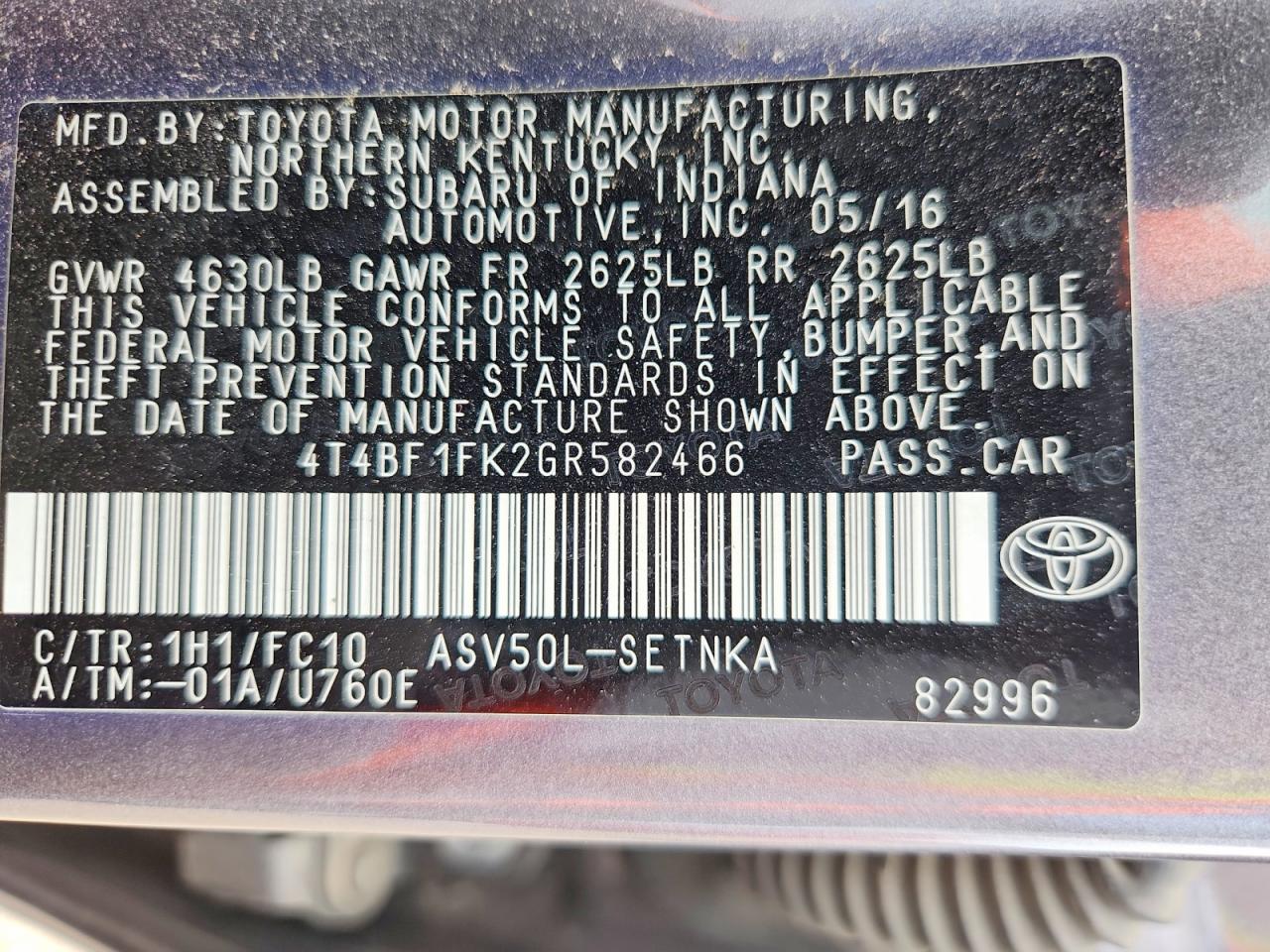 Toyota Camry Le