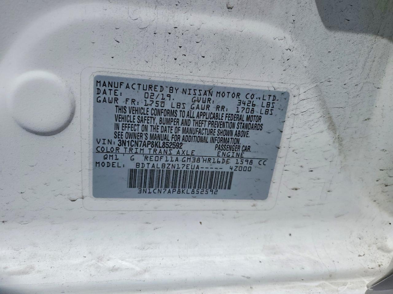 Nissan Versa Sv