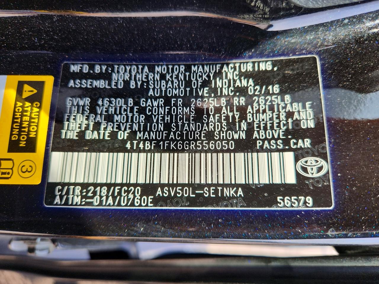Toyota Camry Le
