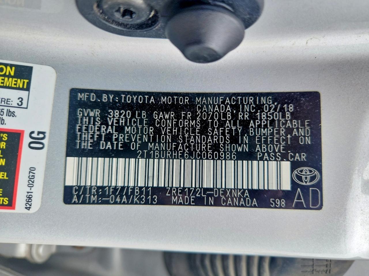 Toyota Corolla Le